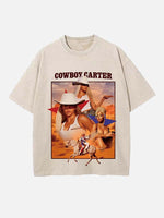 Beyoncé Print Round Neck T-shirt