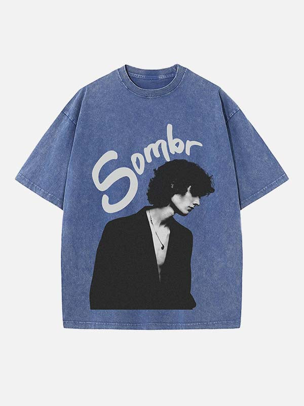 Sombr Print Round Neck T-shirt