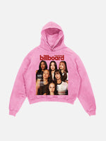 KATSEYE Print Slant Pockets Hoodie