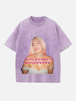 Karol G Print Round Neck T-shirt