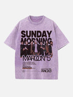 Maroon 5 Print Round Neck T-shirt