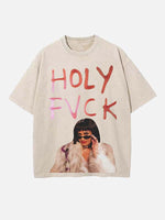 Demi Lovato Print Round Neck T-shirt