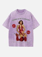 Raye Print Round Neck T-shirt