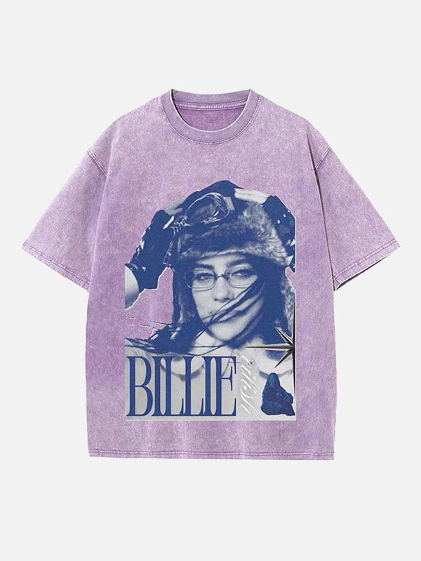Billie Eilish Print Round Neck T-shirt