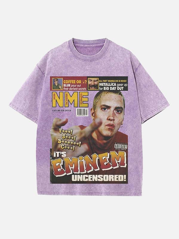 Eminem Print Round Neck T-shirt