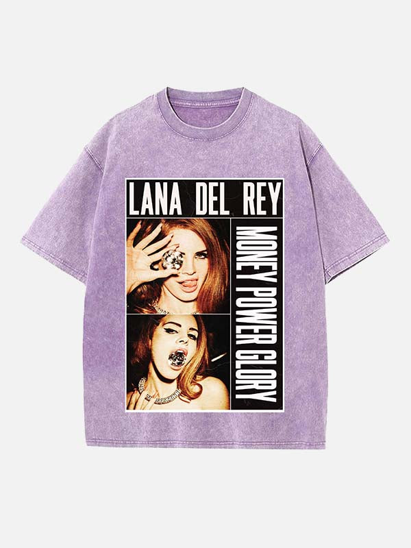 Lana Del Rey Print Round Neck T-shirt