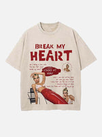 Dua Lipa Print Round Neck T-shirt