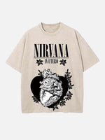 NIRVANA Print Round Neck T-shirt