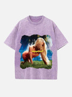 Zara Larsson Print Round Neck T-shirt