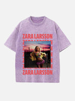 Zara Larsson Print Round Neck T-shirt
