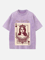Lana Del Rey Print Round Neck T-shirt