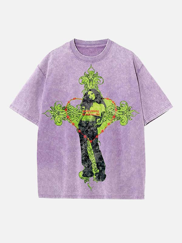 Charli xcx Print Round Neck T-shirt