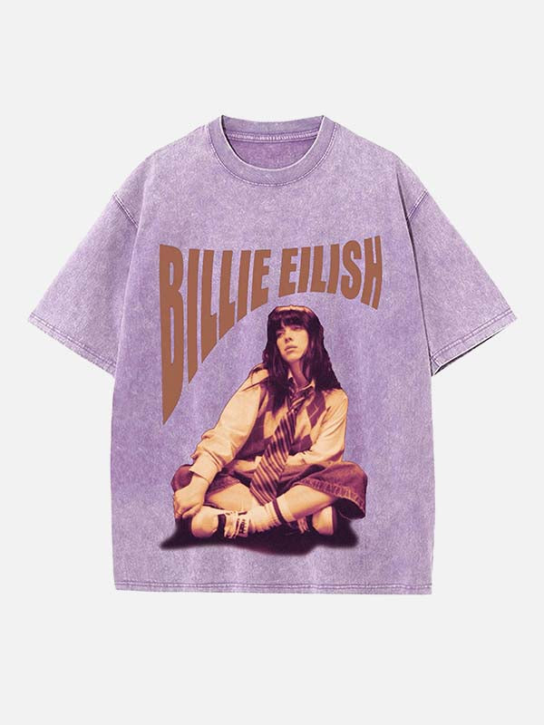 Billie Eilish Print Round Neck T-shirt