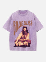 Billie Eilish Print Round Neck T-shirt