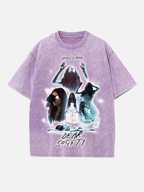 Madison Beer Print Round Neck T-shirt