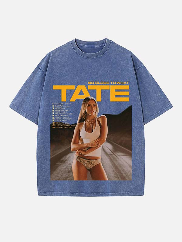 Tate McRae Print Round Neck T-shirt