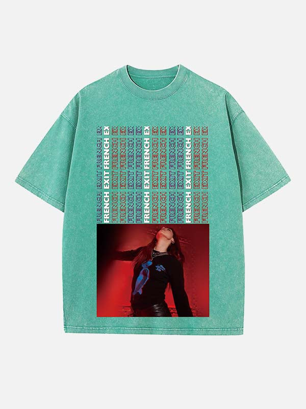 Dua Lipa Print Round Neck T-shirt