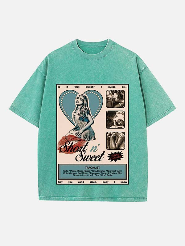 Sabrina Carpenter Print Round Neck T-shirt