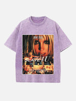 Britney Spears Print Round Neck T-shirt