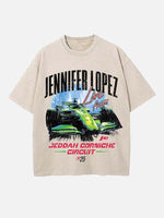 Jennifer Lopez Print Round Neck T-shirt