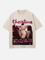 Christina Aguilera Print Round Neck T-shirt