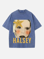 Halsey Print Round Neck T-shirt