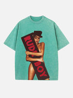 Rihanna Print Round Neck T-shirt