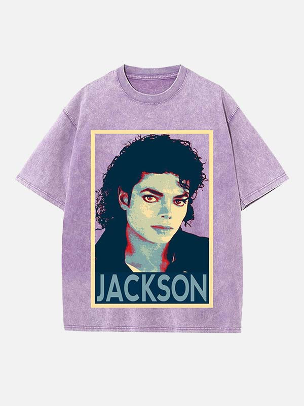 Michael Jackson Print Round Neck T-shirt