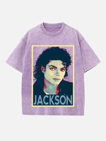 Michael Jackson Print Round Neck T-shirt