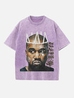 Kanye West Print Round Neck T-shirt