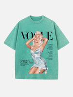 Sabrina Carpenter Print Round Neck T-shirt