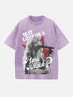 Halsey Print Round Neck T-shirt