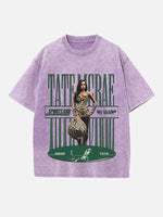 Tate McRae Print Round Neck T-shirt