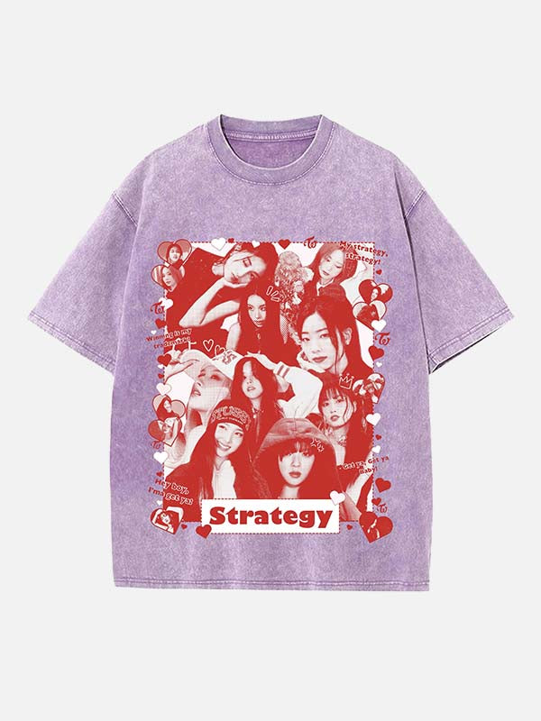 TWICE Print Round Neck T-shirt