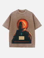 Kanye West Print Round Neck T-shirt