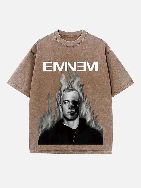 Eminem Print Round Neck T-shirt