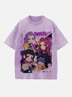 HUNTR/X Print Round Neck T-shirt