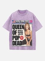 Whitney Houston Print Round Neck T-shirt