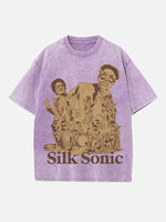 Bruno Mars Print Round Neck T-shirt