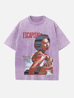 Raye Print Round Neck T-shirt