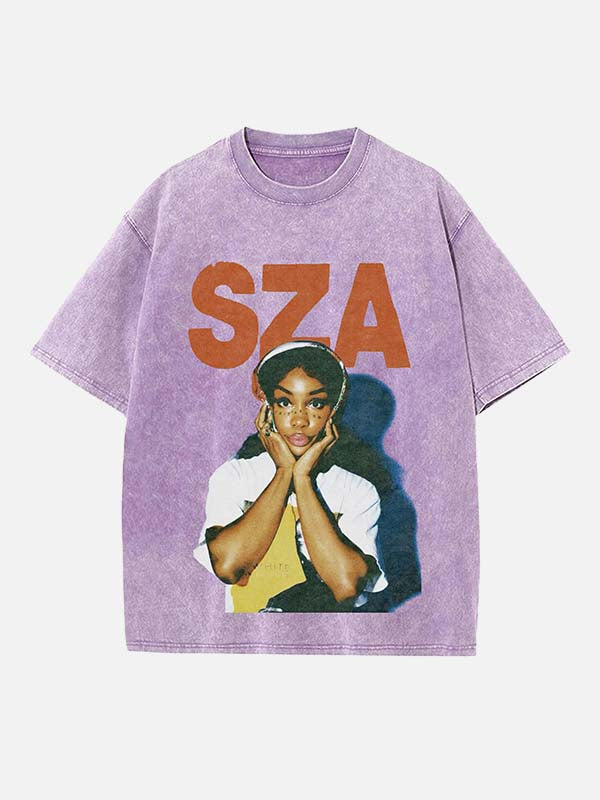 SZA Print Round Neck T-shirt