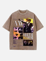 Arctic Monkeys Print Round Neck T-shirt