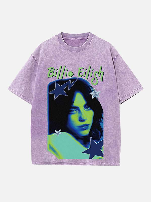 Billie Eilish Print Round Neck T-shirt