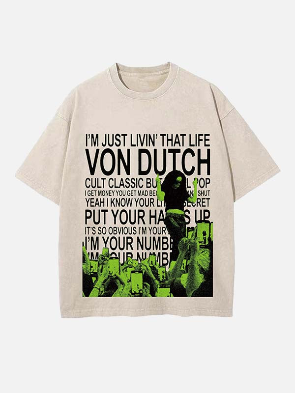 Charli xcx Print Round Neck T-shirt