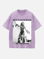 Miley Cyrus Print Round Neck T-shirt