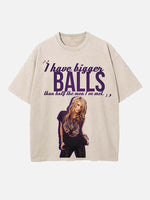 Kesha Print Round Neck T-shirt