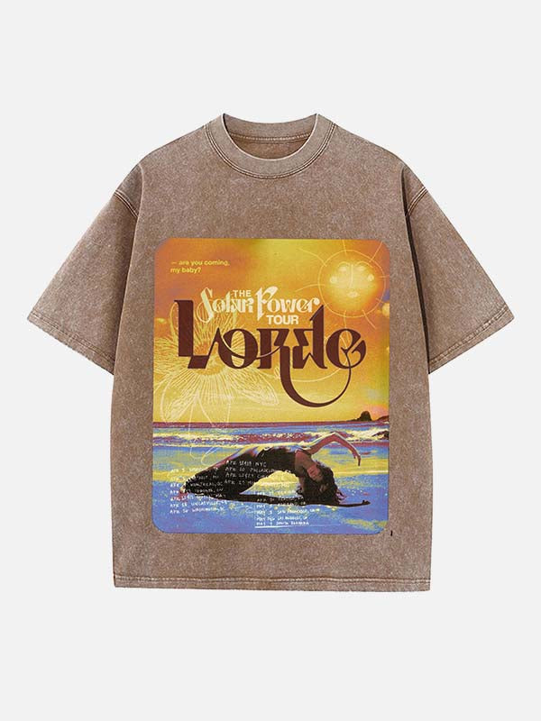 Lorde Print Round Neck T-shirt