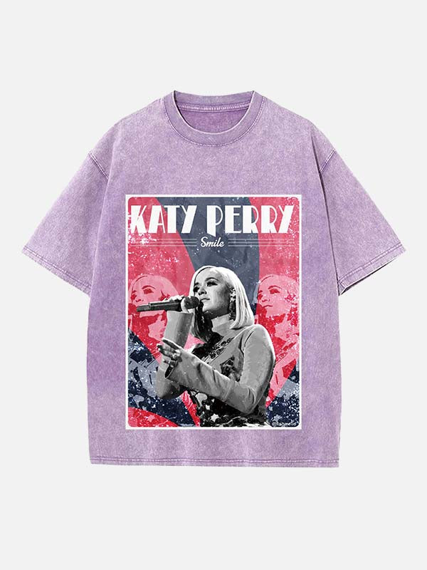 Katy Perry Print Round Neck T-shirt