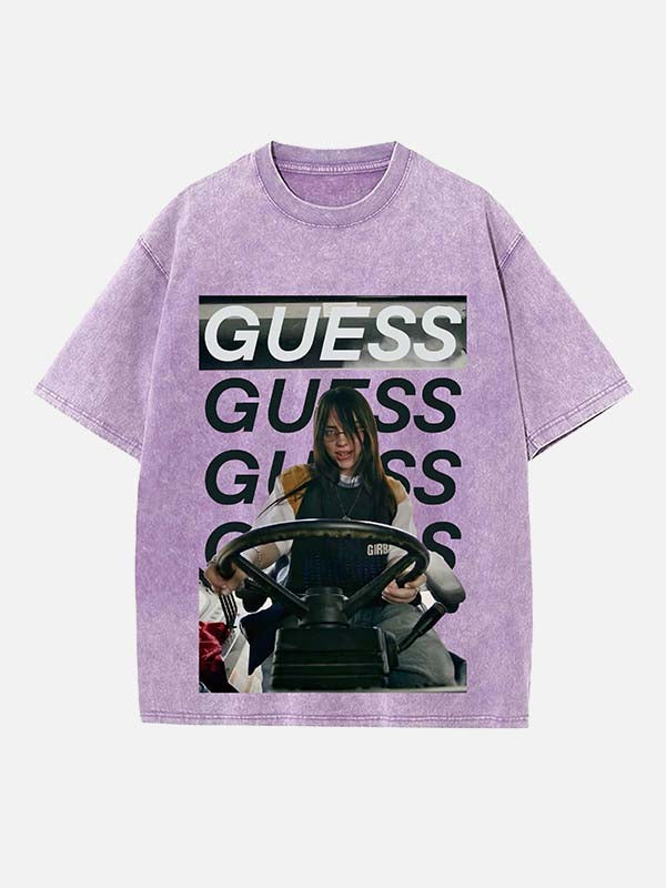 Billie Eilish Print Round Neck T-shirt