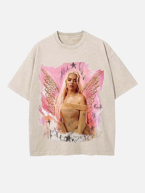 Karol G Print Round Neck T-shirt